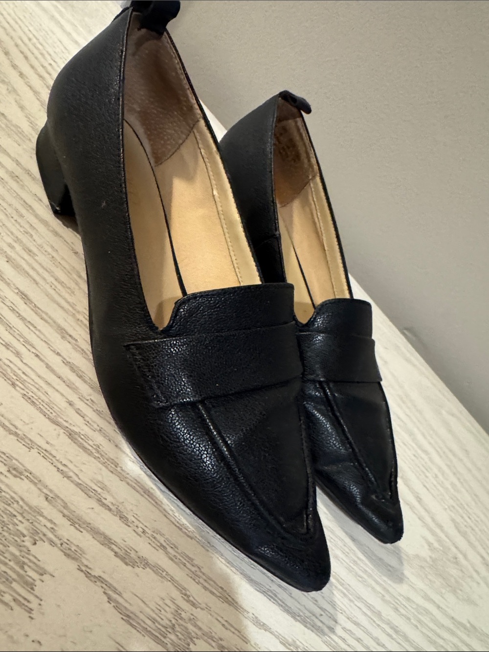 Franco Sarto Mocassin Shoes Black 8M - Read description